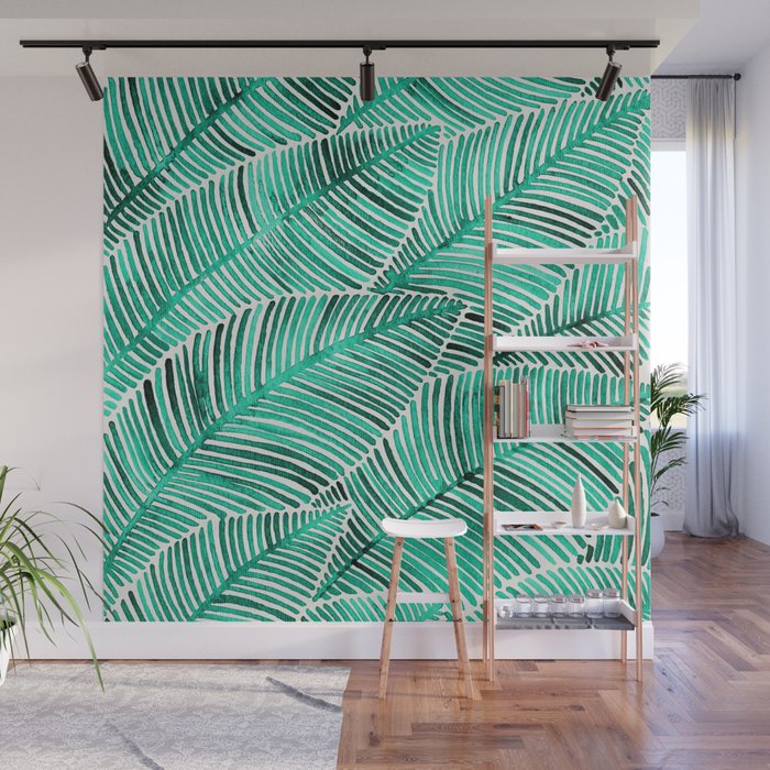 Tropical Turquoise Wall Mural Gallery Image 1