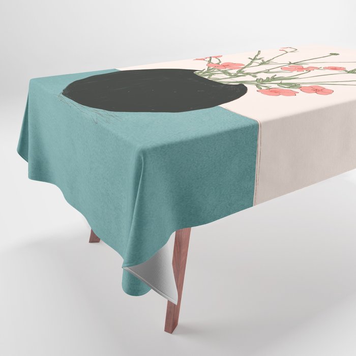 Blooming Wildflowers Rose Tablecloth Gallery Image 1