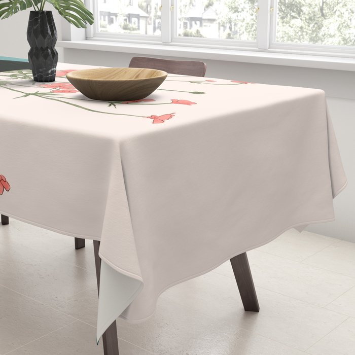 Blooming Wildflowers Rose Tablecloth Gallery Image 3