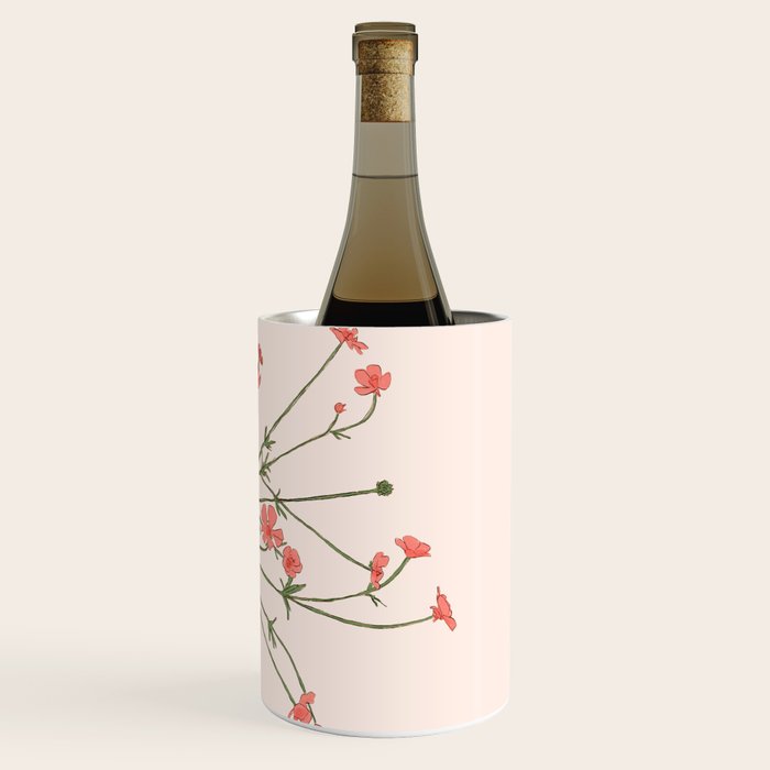 Blooming Wildflowers Rose Wine Chiller Gallery Image 3