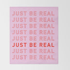 Just Be Real Throw Blanket Gallery Image 2