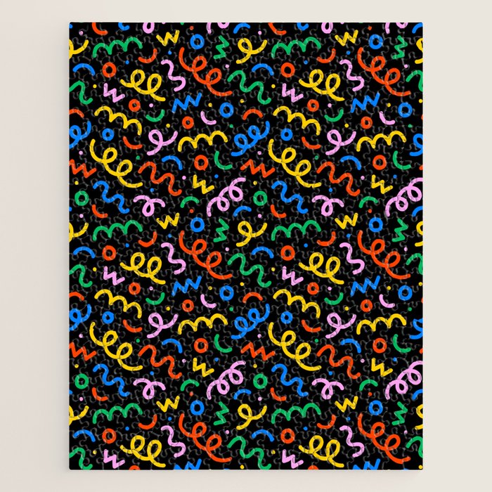 Fun colorful doodle art pattern Jigsaw Puzzle Gallery Image 1