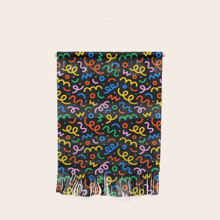 Fun colorful doodle art pattern Wall Hanging Gallery Image 1