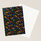 Fun colorful doodle art pattern Stationery Card Gallery Image 2