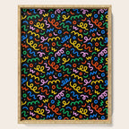 Fun colorful doodle art pattern Serving Tray Gallery Image 1