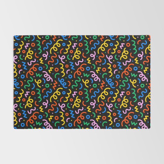 Fun colorful doodle art pattern Rug Gallery Image 2