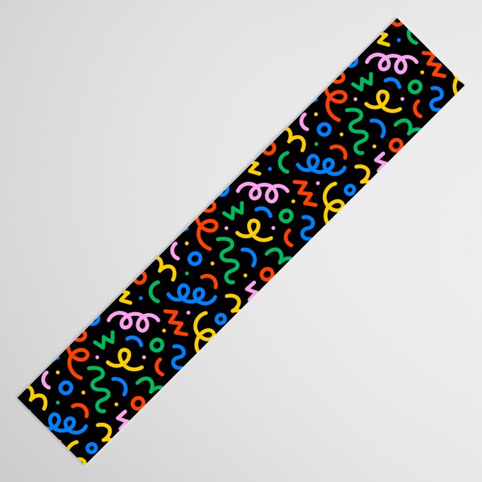 Fun colorful doodle art pattern Table Runner Gallery Image 3