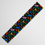 Fun colorful doodle art pattern Table Runner Gallery Image 3