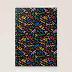 Fun colorful doodle art pattern Stationery Card Gallery Image 2