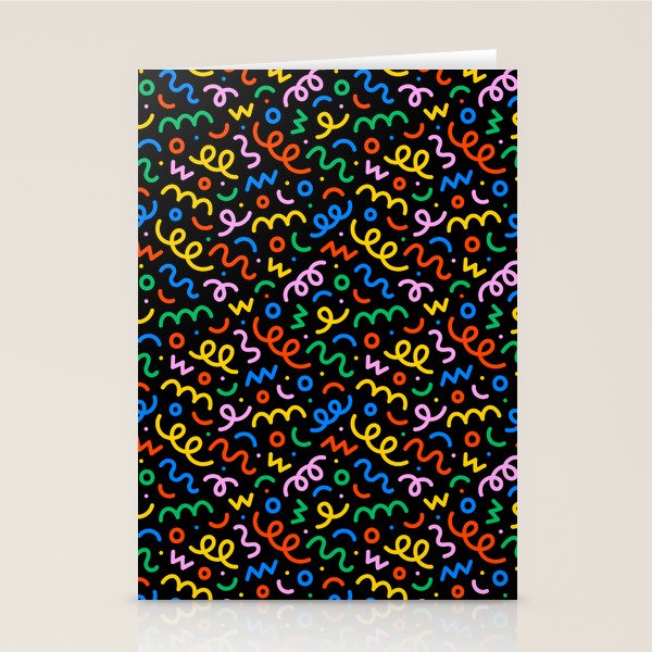Fun colorful doodle art pattern Stationery Card Gallery Image 2