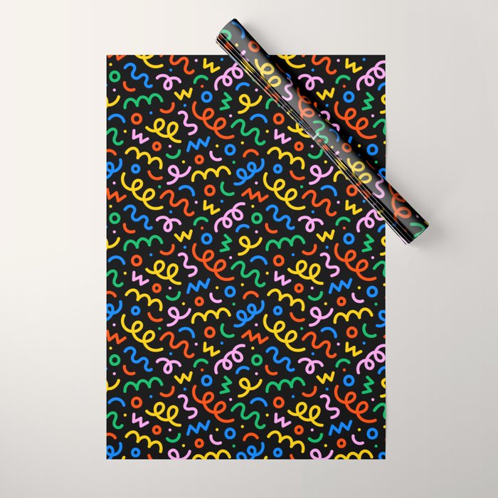 Fun colorful doodle art pattern Wrapping Paper Gallery Image 1