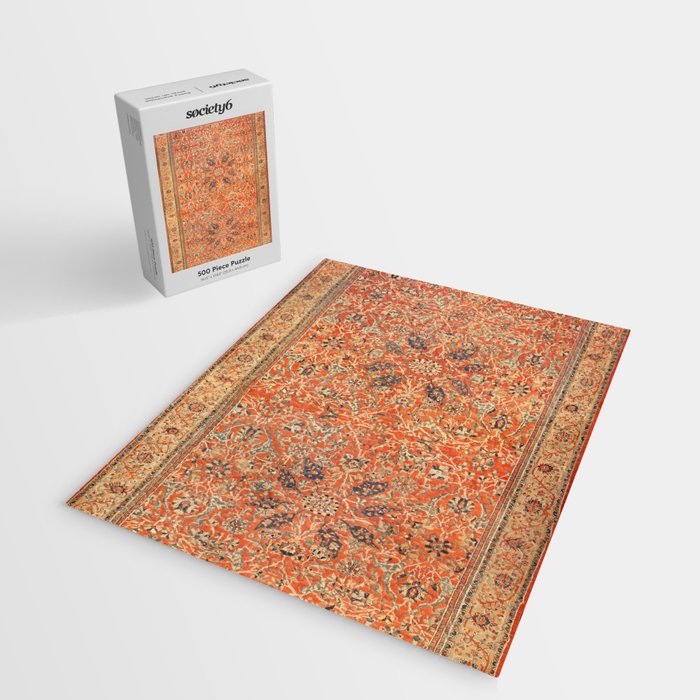 Antique Persian Sultanabad Rug Print Jigsaw Puzzle Gallery Image 2
