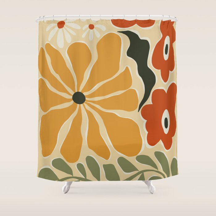 colorful_mid-century  Shower Curtain