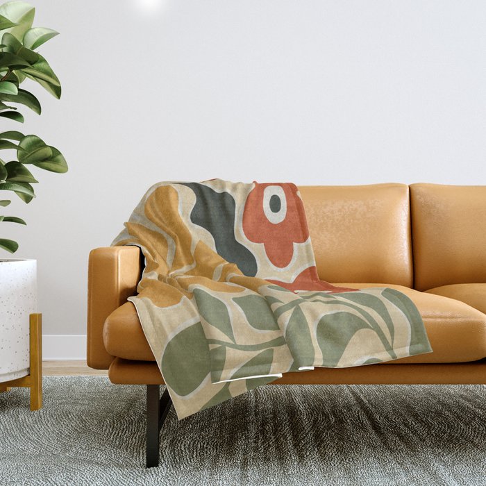 colorful_mid-century  Throw Blanket Gallery Image 1