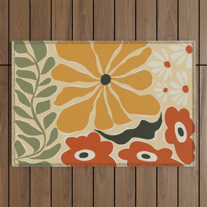colorful_mid-century  Outdoor Rug Gallery Image 1