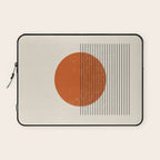 Red Sunset Circle Stripes Mid Century Modern Minimalist Rothko Inspired Colourfield Stripes Laptop Sleeve Gallery Image 1
