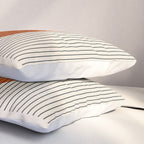 Red Sunset Circle Stripes Mid Century Modern Minimalist Rothko Inspired Colourfield Stripes Pillow Sham Gallery Image 3