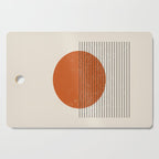 Red Sunset Circle Stripes Mid Century Modern Minimalist Rothko Inspired Colourfield Stripes Cutting Board Gallery Image 1