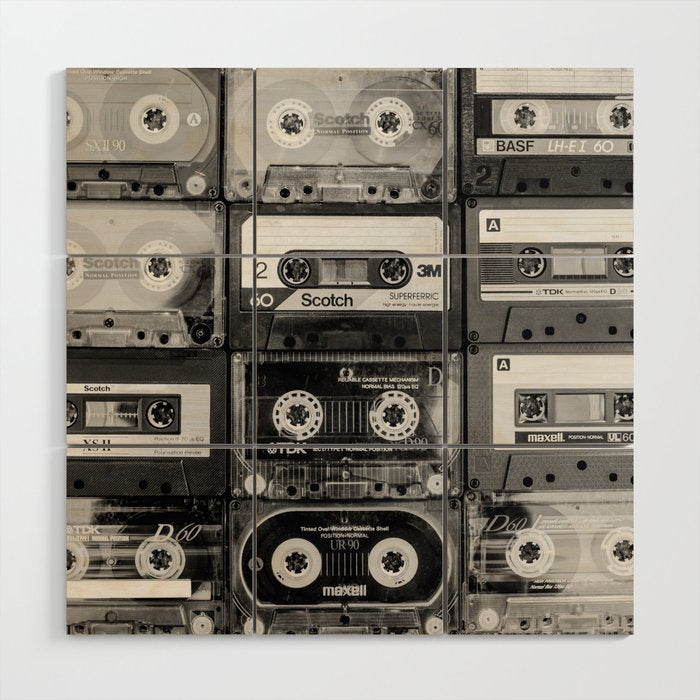 Something Nostalgic - black and white #decor #society6 #buyart Wood Wall Art Gallery Image 1