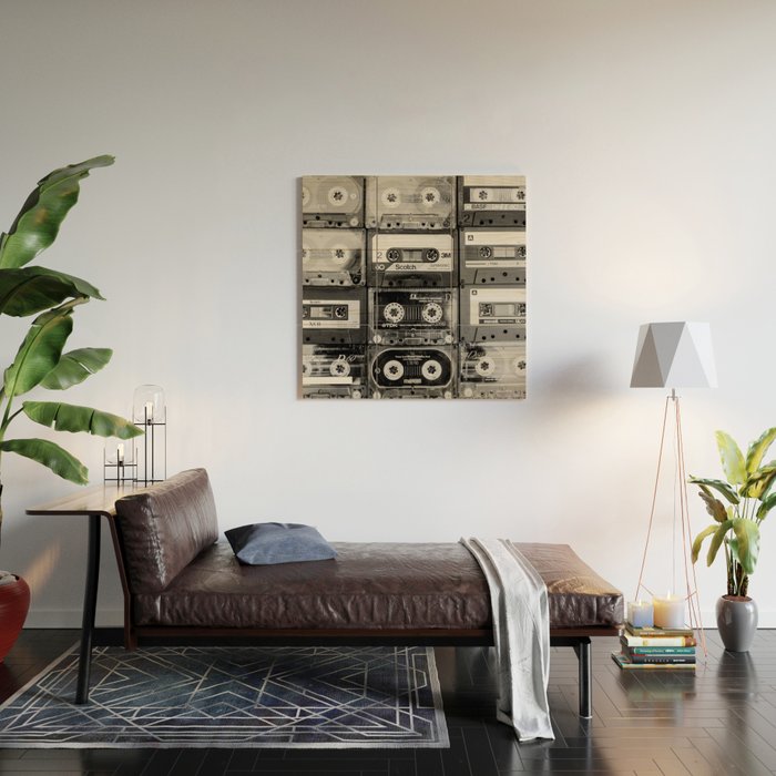 Something Nostalgic - black and white #decor #society6 #buyart Wood Wall Art Gallery Image 2