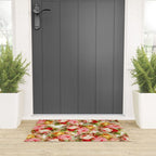 Boho chic pink yellow red roses floral vintage painting Welcome Mat Gallery Image 3