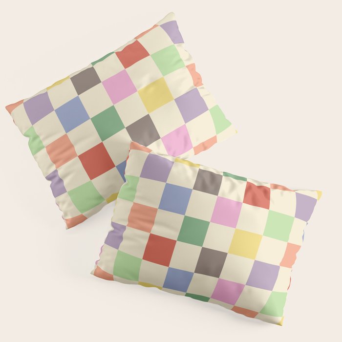Colorful Checkered Pattern Pillow Sham Gallery Image 3