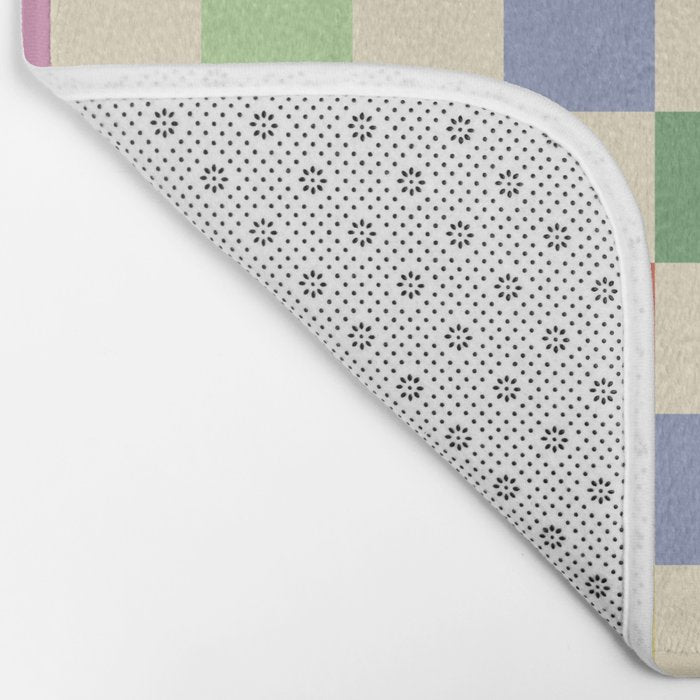 Colorful Checkered Pattern Bath Mat Gallery Image 2