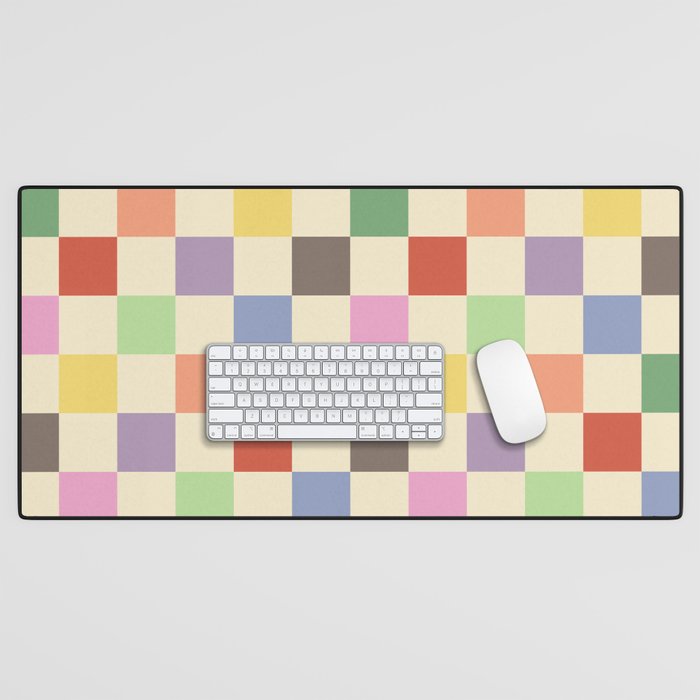 Colorful Checkered Pattern Desk Mat Gallery Image 1
