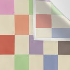 Colorful Checkered Pattern Wall Tapestry Gallery Image 3
