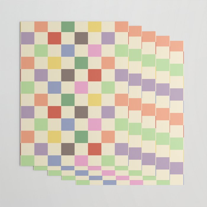 Colorful Checkered Pattern Wrapping Paper Gallery Image 3