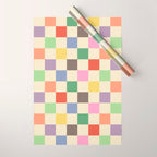 Colorful Checkered Pattern Wrapping Paper Gallery Image 1