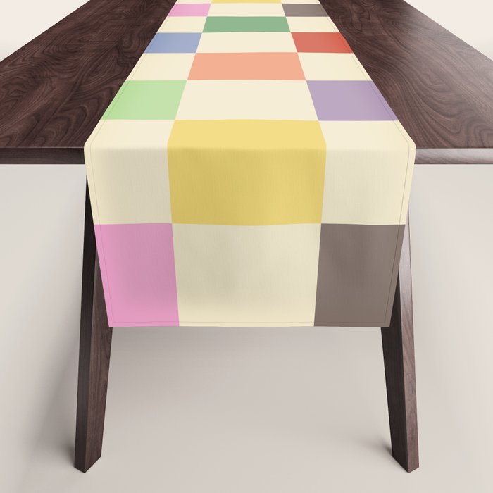 Colorful Checkered Pattern Table Runner Gallery Image 1