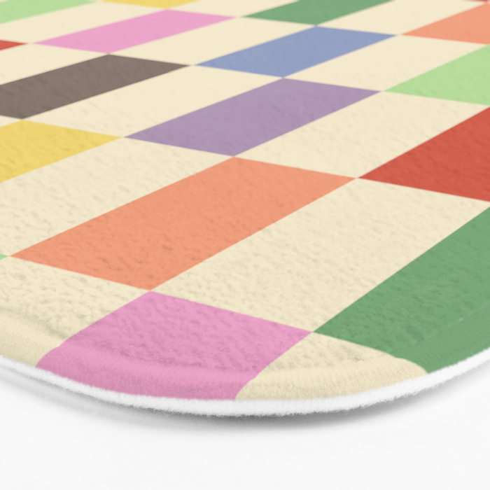 Colorful Checkered Pattern Bath Mat Gallery Image 3