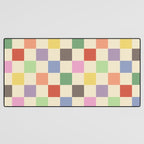Colorful Checkered Pattern Desk Mat Gallery Image 3