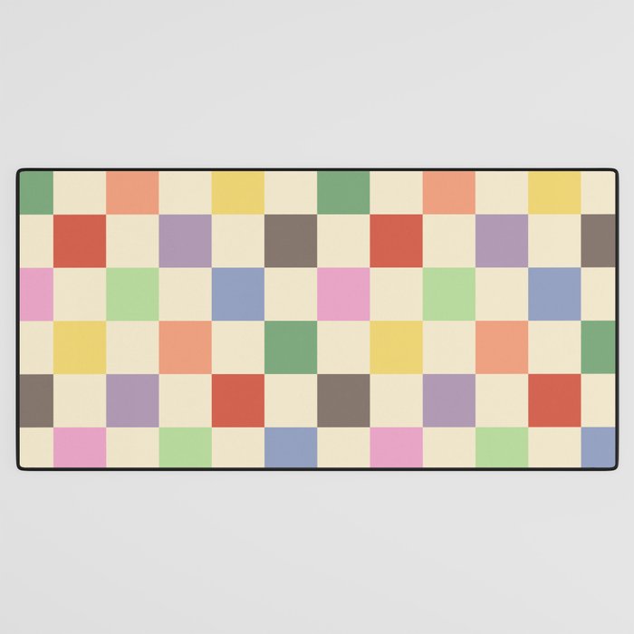 Colorful Checkered Pattern Desk Mat Gallery Image 3