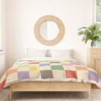Colorful Checkered Pattern Duvet Cover Gallery Image 3