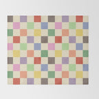 Colorful Checkered Pattern Throw Blanket Gallery Image 2