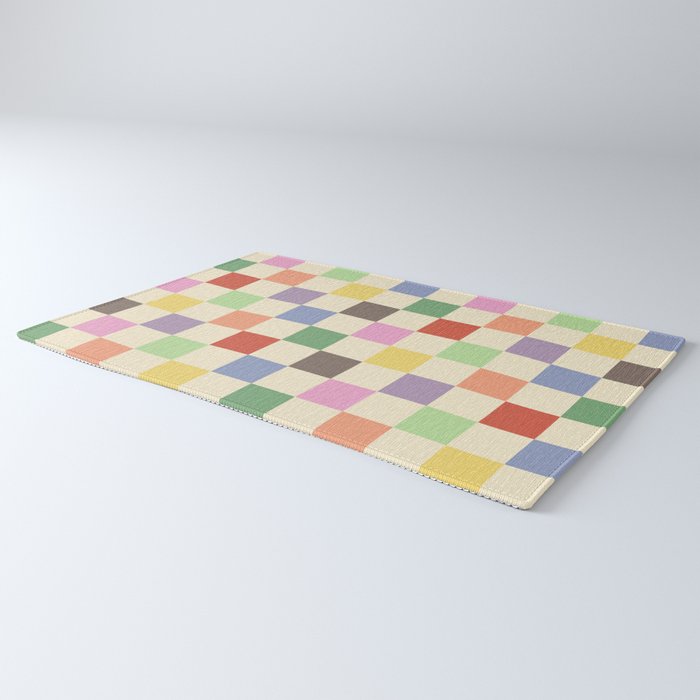 Colorful Checkered Pattern Rug Gallery Image 3