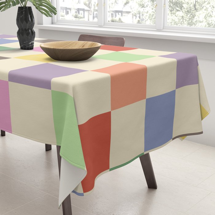 Colorful Checkered Pattern Tablecloth Gallery Image 3