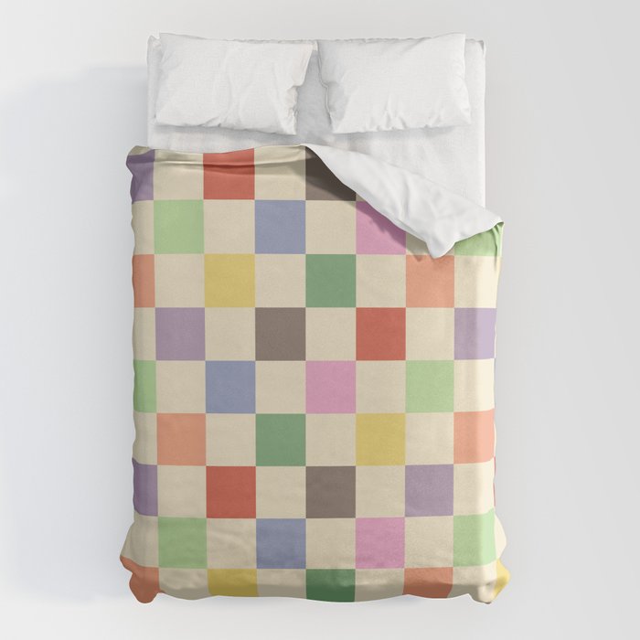 Colorful Checkered Pattern Duvet Cover Gallery Image 6