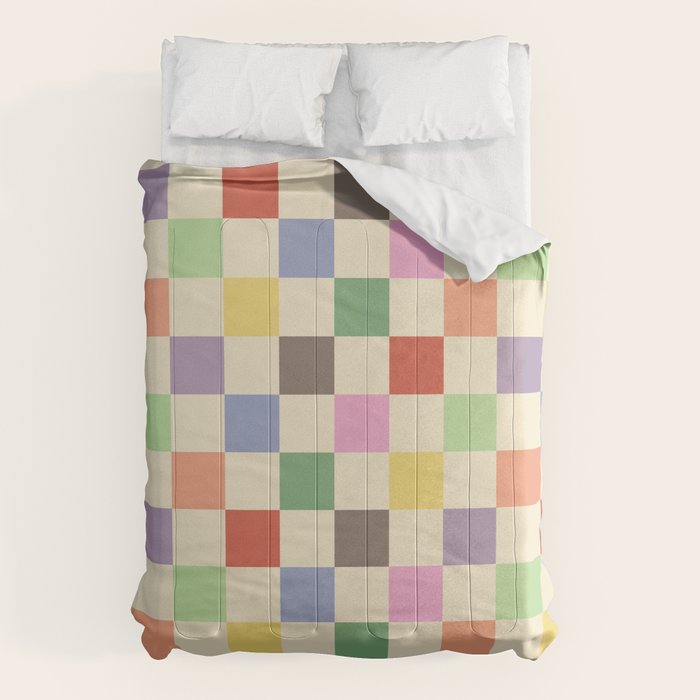 Colorful Checkered Pattern Comforter Gallery Image 6