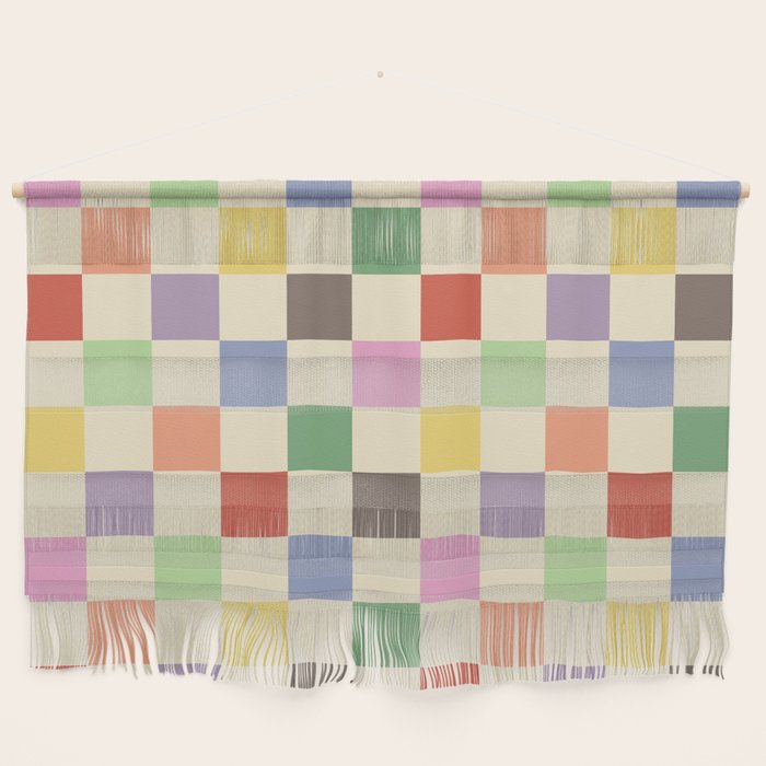 Colorful Checkered Pattern Wall Hanging Gallery Image 1