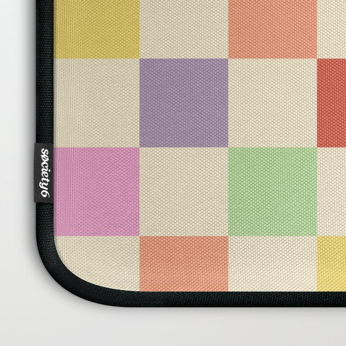 Colorful Checkered Pattern Laptop Sleeve Gallery Image 3