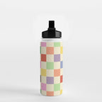 Colorful Checkered Pattern Water Bottle Gallery Image 2
