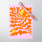 Matisse cut-outs - Pink & Orange Leaf on Sun Wrapping Paper Gallery Image 1