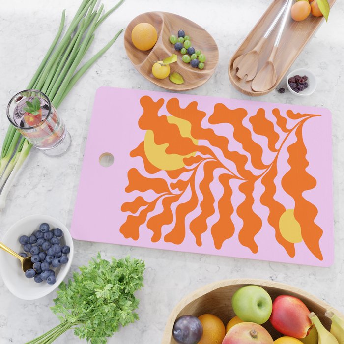 Matisse cut-outs - Pink & Orange Leaf on Sun Cutting Board Gallery Image 2
