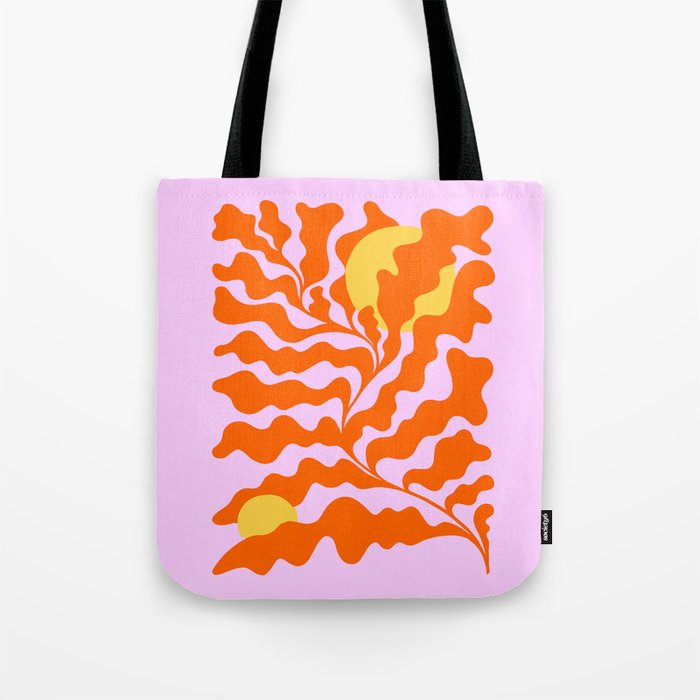 Matisse cut-outs - Pink & Orange Leaf on Sun Tote Bag Gallery Image 1