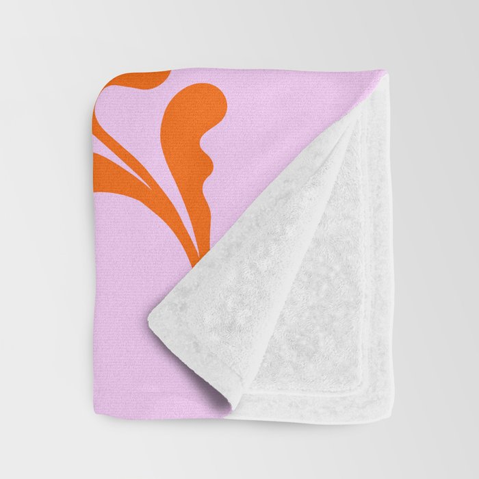 Matisse cut-outs - Pink & Orange Leaf on Sun Throw Blanket Gallery Image 3