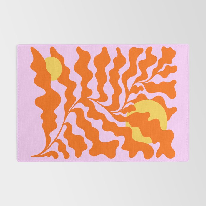 Matisse cut-outs - Pink & Orange Leaf on Sun Rug Gallery Image 2