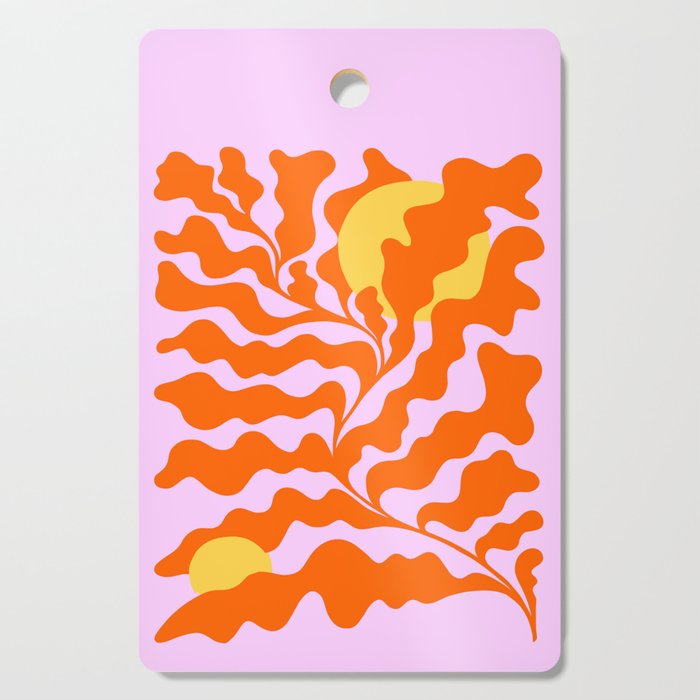 Matisse cut-outs - Pink & Orange Leaf on Sun Cutting Board Gallery Image 1